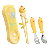 Goryeo Baby toddler utensils in a portable case for travel.