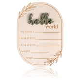 Gosknor baby announcement sign in natural wood for nursery decor