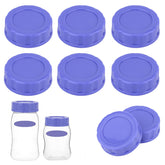 Gosknor baby bottle caps purple 6-pack front view for travel-ready bottle lids, ideal for on-the-go feeding.