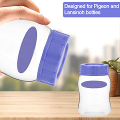 Gosknor bottle cap purple dishwasher-safe label demonstrates easy cleaning after feeds.