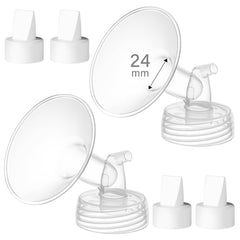 Gotocut 24mm breast pump flange with smooth edges for comfortable pumping sessions.