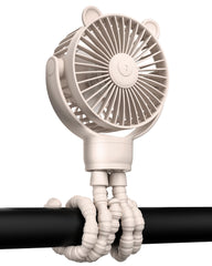 GOTOTO Baby Stroller Fan in-use provides gentle breeze for calm stroller naps.