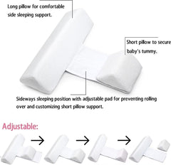 Gotvspt Baby Side Sleeper Weddge adjustable-system-closeup highlights customizable head support.