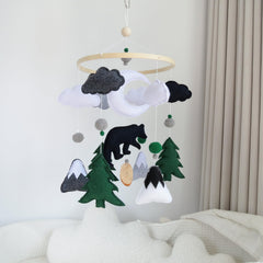 Goukurlsma woodland mobile clouds and mountains soothe visual perception during nursery time.