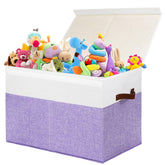 Gowee large toy box with lid keeps toys dust-free and neatly organized
