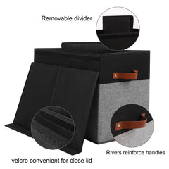 Gowee large toy storage box divider with detachable divider keeps items separated.