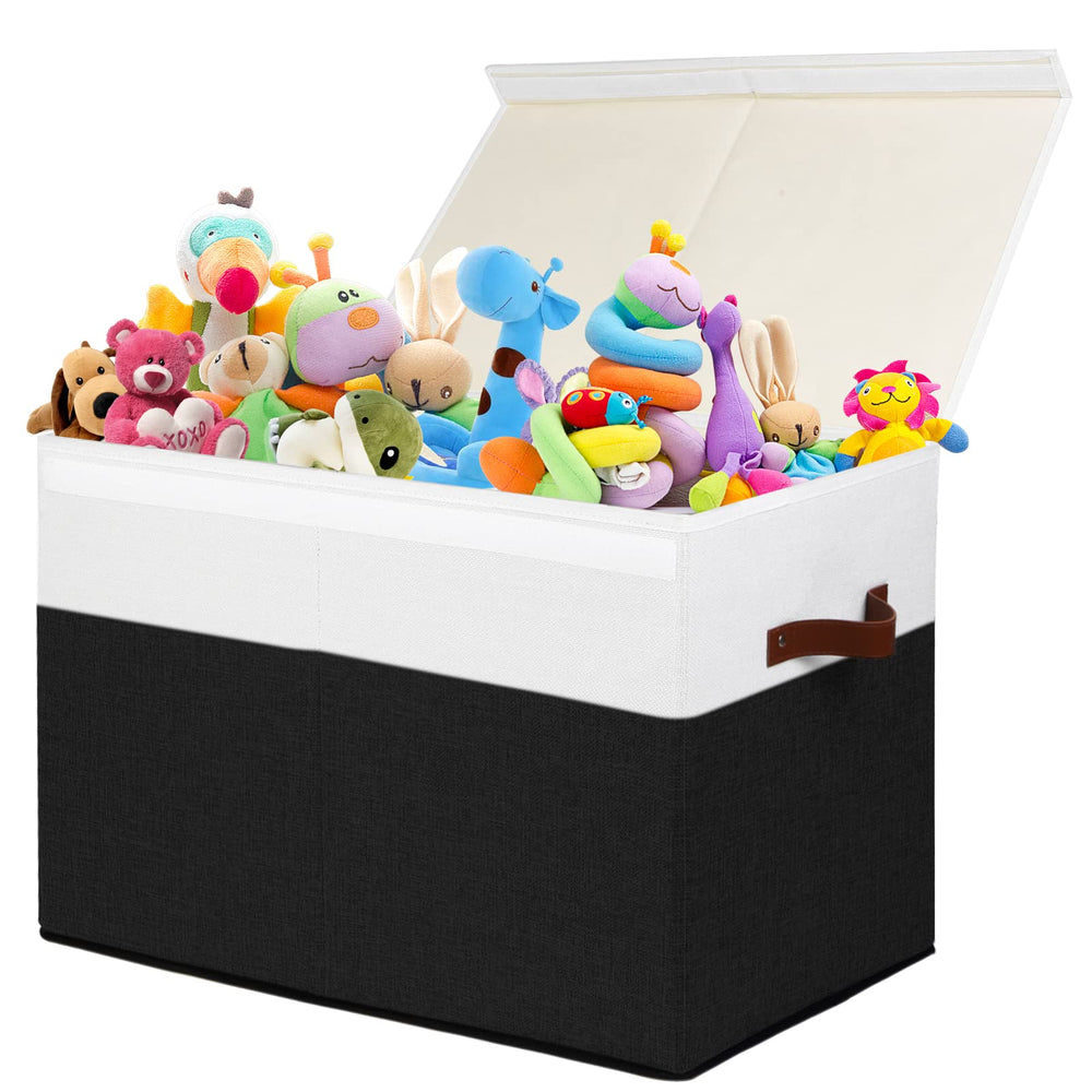 Gowee large toy storage box with lid keeps toys dust-free and neatly organized.