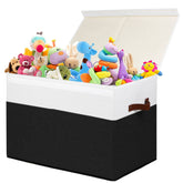 Gowee large toy storage box with lid keeps toys dust-free and neatly organized.