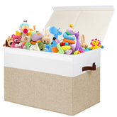 Gowee large toy storage box with lid secures clutter and dust protection.