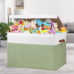 Gowee toy box with removable divider organizes small and large items separately.