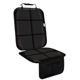 Gowhalle car seat protector shows thick padding protecting leather seats during kids' rides.
