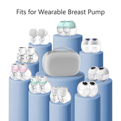Gowing wearable breast pumps carrying case open tray shows organized pump storage efficiently.