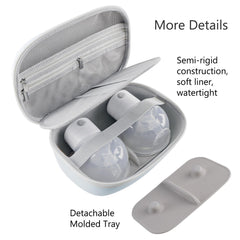Removable tray secures pumps for transport inside the Gowing bag.