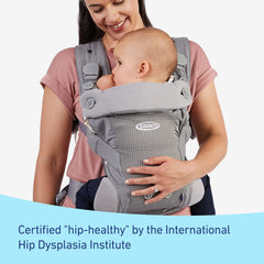Graco Cradle Me Lite breathable mesh front panel keeps baby cool.