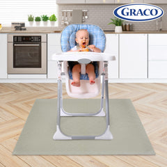 Graco splat mats in assorted designs blend with decor.