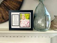The Grandparent Gift Co. First Granddaughter frame closeup poem highlights the included heartfelt verse