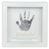 The Grandparent Gift Co. white shadowbox 6x6 frame ready for tabletop display.