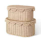 GRANNY SAYS plastic scalloped basket lid open for quick storage and display
