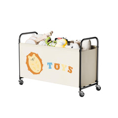 GRANNY SAYS toy box with silent metal wheels for smooth, quiet mobility.