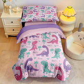 GRAT TIOC dinosaur bedding set pink comforter shows cozy bedtime comfort