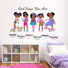 GRAT TIOC inspirational quotes wall decal in nursery promotes positive daily motivation.