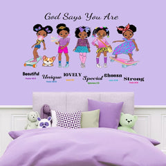 GRAT TIOC waterproof vinyl wall decal suitable for living rooms and playspaces.
