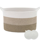 Greadsoel Blanket Basket texture closeup shows soft cotton rope for cozy storage