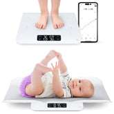 Greater Goods smart Bluetooth baby scale, ready to use straight from the box for instant weigh-ins.