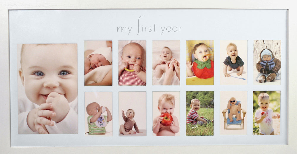 Green Pollywog baby frame wooden finish close-up shows premium craftsmanship for nursery decor