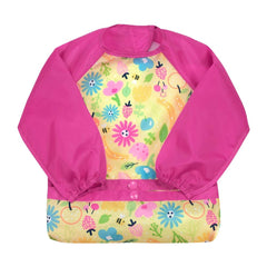 Green Sprouts easy-wear long sleeve bib full-coverage waterproof protection for messy meals.