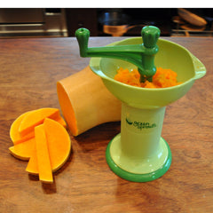 Green Sprouts Fresh Baby Food Mill compact size with built-in serving bowl.