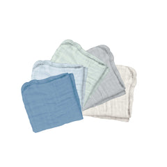 Green Sprouts absorbent muslin cloths, blueberry small, for gentle facial cleansing and makeup removal.
