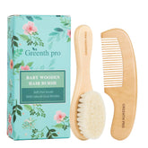 GREENTH PRO baby hair brush with goat hair bristles soothing delicate scalp