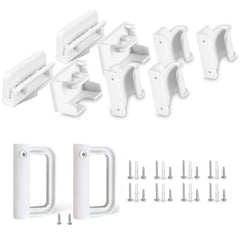 Grenfu baby gate replacement parts kit full set wall mounting hardware in white for secure, easy installation