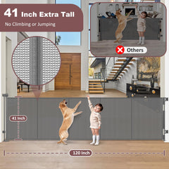 GRENFU retractable gate compact when stored saving space in busy hallways