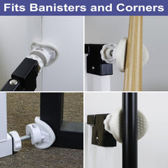 GRENFU stair banister soft pad demonstrates grip and wall protection during gate setup