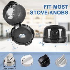 Grenfu knob covers with dimensions illustrate broad compatibility with knobs