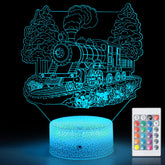 GRKTVAER Train Night Light front view, playful 3D design for kids’ rooms and bedtime glow