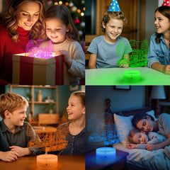 GRKTVAER Train Night Light powered by USB or batteries for flexible setup
