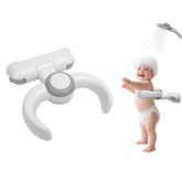 GrnPeak baby shower stand assembled offers hands-free bathing for calmer, safer bath routines.