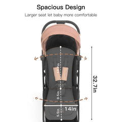 Gromast Gravity stroller highlights its 16lb weight for travel and daily carry.