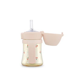 GROSMIMI flip-top spill-proof sippy lid in cherry reduces spills during play
