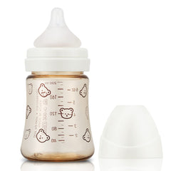 GROSMIMI PPSU baby bottle front view highlights BPA-free, odor-resistant material for clean feeds.