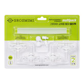 GROSMIMI Stage 2 four-count silicone straws for easy, familiar sips.