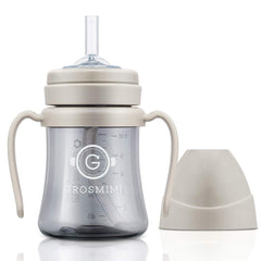 GROSMIMI spill-free cup close-up highlights leak-free performance for mess-free meals.
