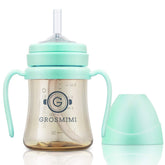 GROSMIMI spill-proof cup Aqua Green pour shows leak-free design for mess-free sipping