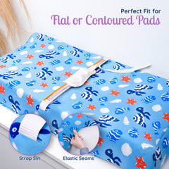Grow Wild 3-pack changing pad cover fabric texture shows snug fit across standard pads.