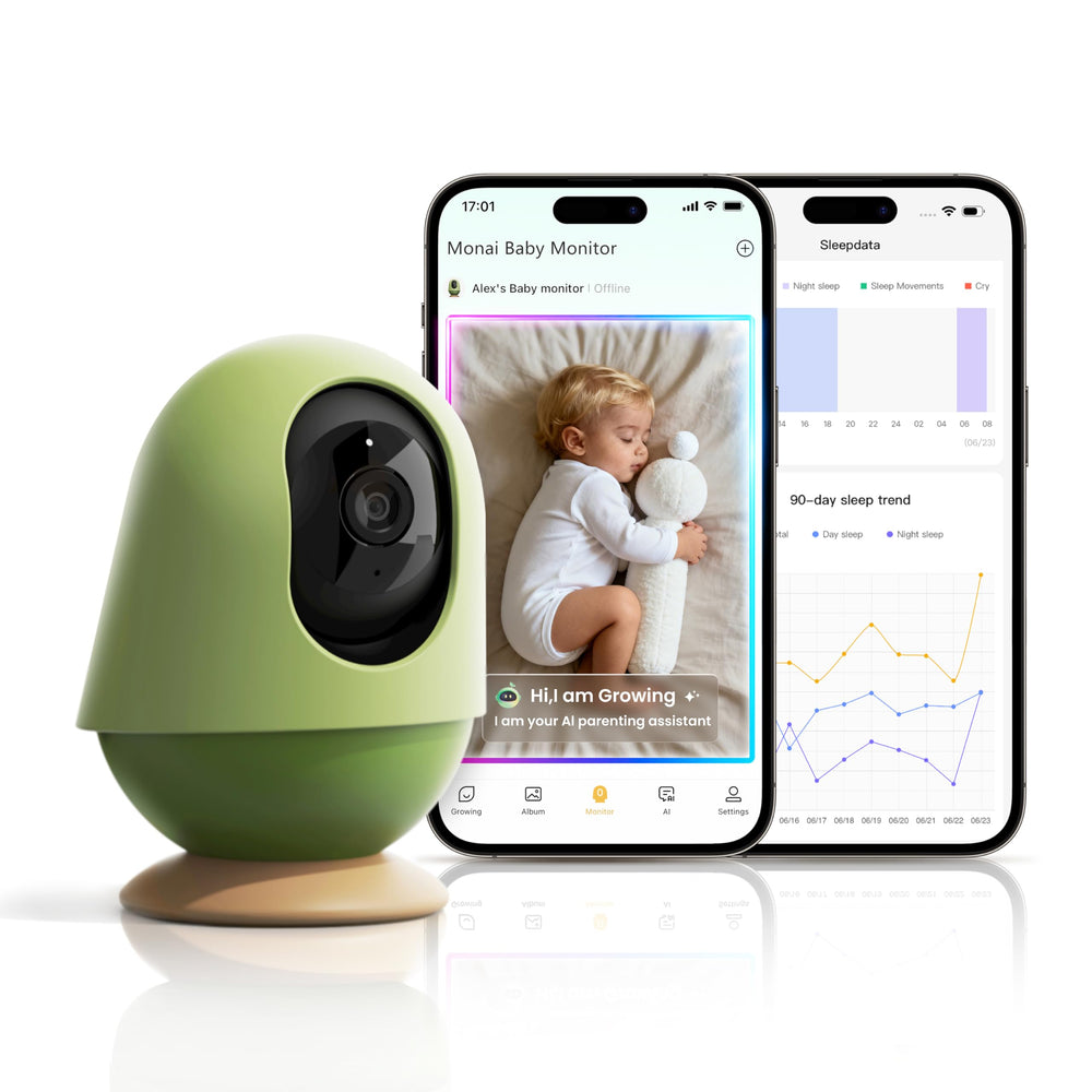 Growing MONAI baby monitor camera 3K UHD offers crisp video for quick daytime checks.