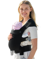 GROWNSY Baby Carrier front view demonstrates ergonomic fit for comfortable, hands-free carrying.