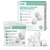 GROWNSY bottle washer tablets packaging shows resealable bags for travel-friendly cleaning.